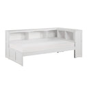  Homelegance Galen B2053BCW-1BC* Twin Bookcase Corner Platform Bed IMAGE 1