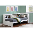  Homelegance Galen B2053BCW-1BC* Twin Bookcase Corner Platform Bed IMAGE 3