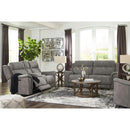  Manufacturer Color_Slate -- Signature Design by Ashley Next Gen DuraPella Power Reclining Leather Look Loveseat with Console IMAGE 13