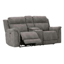  Manufacturer Color_Slate -- Signature Design by Ashley Next Gen DuraPella Power Reclining Leather Look Loveseat with Console IMAGE 2