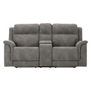  Manufacturer Color_Slate -- Signature Design by Ashley Next Gen DuraPella Power Reclining Leather Look Loveseat with Console IMAGE 3