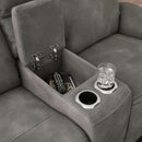  Manufacturer Color_Slate -- Signature Design by Ashley Next Gen DuraPella Power Reclining Leather Look Loveseat with Console IMAGE 7