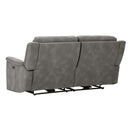 Manufacturer Color_Slate -- Signature Design by Ashley Next Gen DuraPella Power Reclining Leather Look Sofa IMAGE 5