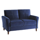  Manufacturer Color_Blue -- Homelegance Dunleith Stationary Fabric Loveseat IMAGE 2