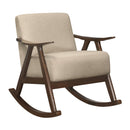  Manufacturer Color_Light brown -- Homelegance Waithe Rocking Fabric Chair IMAGE 1