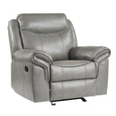  Manufacturer Color_Grey -- Aram 8206GRY-1 Glider Reclining Chair IMAGE 2