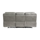  Manufacturer Color_Grey -- Aram 8206GRY-3 Double Reclining Sofa with Center Drop-Down Cup Holders, Receptacles and USB Ports IMAGE 3