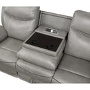  Manufacturer Color_Grey -- Aram 8206GRY-3 Double Reclining Sofa with Center Drop-Down Cup Holders, Receptacles and USB Ports IMAGE 5