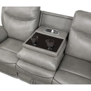  Manufacturer Color_Grey -- Aram 8206GRY-3 Double Reclining Sofa with Center Drop-Down Cup Holders, Receptacles and USB Ports IMAGE 6