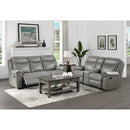  Manufacturer Color_Grey -- Aram 8206GRY-3 Double Reclining Sofa with Center Drop-Down Cup Holders, Receptacles and USB Ports IMAGE 8