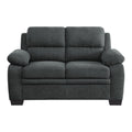  Manufacturer Color_Dark grey -- Homelegance Holleman Stationary Fabric Loveseat IMAGE 1