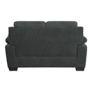  Manufacturer Color_Dark grey -- Homelegance Holleman Stationary Fabric Loveseat IMAGE 3
