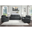  Manufacturer Color_Dark grey -- Homelegance Holleman Stationary Fabric Loveseat IMAGE 5