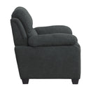  Manufacturer Color_Dark grey -- Homelegance Holleman Stationary Fabric Chair IMAGE 3
