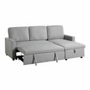  Homelegance Brandolyn 9359GRY*SC 2 pc Reversible Sectional with Pull-out Bed and Hidden Storage IMAGE 6