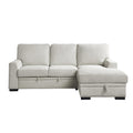  Manufacturer Color_Beige -- Morelia 9468BE*2RC2L 2 pc Sectional with Pull-out Bed and Right Chaise with Hidden Storage IMAGE 1