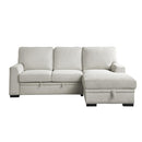  Manufacturer Color_Beige -- Morelia 9468BE*2RC2L 2 pc Sectional with Pull-out Bed and Right Chaise with Hidden Storage IMAGE 1