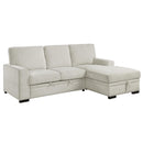  Manufacturer Color_Beige -- Morelia 9468BE*2RC2L 2 pc Sectional with Pull-out Bed and Right Chaise with Hidden Storage IMAGE 2