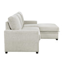  Manufacturer Color_Beige -- Morelia 9468BE*2RC2L 2 pc Sectional with Pull-out Bed and Right Chaise with Hidden Storage IMAGE 3