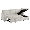  Manufacturer Color_Beige -- Morelia 9468BE*2RC2L 2 pc Sectional with Pull-out Bed and Right Chaise with Hidden Storage IMAGE 6