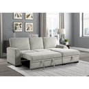  Manufacturer Color_Beige -- Morelia 9468BE*2RC2L 2 pc Sectional with Pull-out Bed and Right Chaise with Hidden Storage IMAGE 8