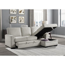  Manufacturer Color_Beige -- Morelia 9468BE*2RC2L 2 pc Sectional with Pull-out Bed and Right Chaise with Hidden Storage IMAGE 9