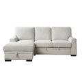  Manufacturer Color_Beige -- Morelia 9468BE*2LC2R 2 pc Sectional with Pull-out Bed and Left Chaise with Hidden Storage IMAGE 1