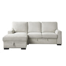  Manufacturer Color_Beige -- Morelia 9468BE*2LC2R 2 pc Sectional with Pull-out Bed and Left Chaise with Hidden Storage IMAGE 1