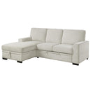  Manufacturer Color_Beige -- Morelia 9468BE*2LC2R 2 pc Sectional with Pull-out Bed and Left Chaise with Hidden Storage IMAGE 2