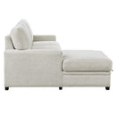  Manufacturer Color_Beige -- Morelia 9468BE*2LC2R 2 pc Sectional with Pull-out Bed and Left Chaise with Hidden Storage IMAGE 3