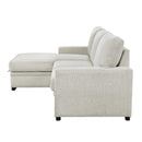  Manufacturer Color_Beige -- Morelia 9468BE*2LC2R 2 pc Sectional with Pull-out Bed and Left Chaise with Hidden Storage IMAGE 4