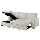  Manufacturer Color_Beige -- Morelia 9468BE*2LC2R 2 pc Sectional with Pull-out Bed and Left Chaise with Hidden Storage IMAGE 6