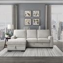  Manufacturer Color_Beige -- Morelia 9468BE*2LC2R 2 pc Sectional with Pull-out Bed and Left Chaise with Hidden Storage IMAGE 7