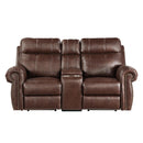  Homelegance Granville 9488BR-2PW Power Double Reclining Love Seat with Center Console IMAGE 1