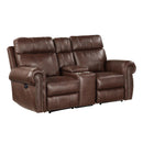 Homelegance Granville 9488BR-2PW Power Double Reclining Love Seat with Center Console IMAGE 2