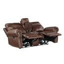  Homelegance Granville 9488BR-2PW Power Double Reclining Love Seat with Center Console IMAGE 4