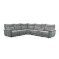  Manufacturer Color_Dark grey -- Homelegance Tesoro Power Reclining Fabric 6 pc Sectional IMAGE 1