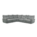  Manufacturer Color_Dark grey -- Homelegance Tesoro Power Reclining Fabric 6 pc Sectional IMAGE 1