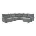  Manufacturer Color_Dark grey -- Tesoro 9509DG*6LRPWH5R 6 pc Modular Power Reclining Sectional with Power Headrests, and USB Ports IMAGE 1