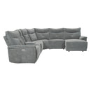  Manufacturer Color_Dark grey -- Tesoro 9509DG*6LRPWH5R 6 pc Modular Power Reclining Sectional with Power Headrests, and USB Ports IMAGE 3