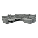  Manufacturer Color_Dark grey -- Tesoro 9509DG*6LRPWH5R 6 pc Modular Power Reclining Sectional with Power Headrests, and USB Ports IMAGE 4