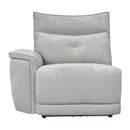  Manufacturer Color_Mist grey -- Tesoro 9509MGY*6LRRRPWH 6 pc Modular Power Reclining Sectional with Power Headrests and USB Ports IMAGE 2