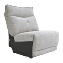  Manufacturer Color_Mist grey -- Tesoro 9509MGY*6LRRRPWH 6 pc Modular Power Reclining Sectional with Power Headrests and USB Ports IMAGE 5