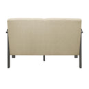  Manufacturer Color_Light brown -- Homelegance Lewiston Stationary Fabric Loveseat IMAGE 3