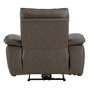  Manufacturer Color_Dark brown -- Homelegance Maroni Power Leather Match Recliner IMAGE 4