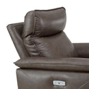  Manufacturer Color_Dark brown -- Homelegance Maroni Power Leather Match Recliner IMAGE 6