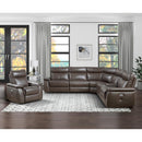  Manufacturer Color_Dark brown -- Homelegance Maroni Power Leather Match Recliner IMAGE 8