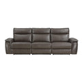 Manufacturer Color_Dark brown -- Homelegance Maroni Power Reclining Leather Match Sofa IMAGE 1