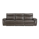  Manufacturer Color_Dark brown -- Homelegance Maroni Power Reclining Leather Match Sofa IMAGE 1