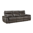  Manufacturer Color_Dark brown -- Homelegance Maroni Power Reclining Leather Match Sofa IMAGE 2